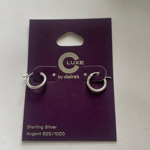 Sterling Silver Tiny Huggie Hoops - Hypoallergenic NWT